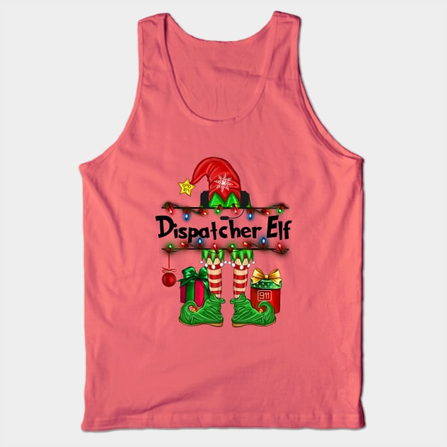 Dispatcher Christmas Elf Tank Top by Shirts by Jamie